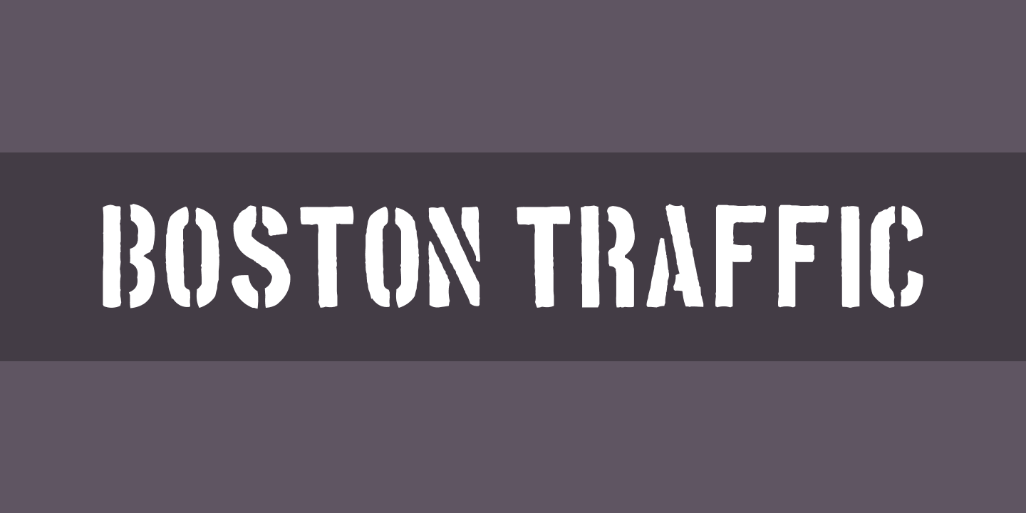 Przykład czcionki Boston Traffic